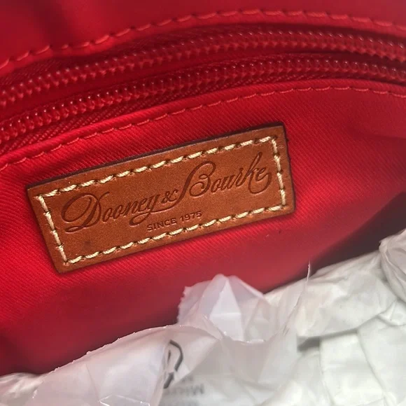 Dooney & Bourke Suede Mini Domed Crossbody Honey - Picture 9 of 15